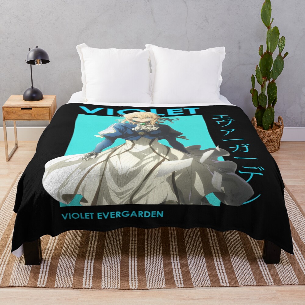 Violet Evergarden Anime Vintage Design Throw Blanket