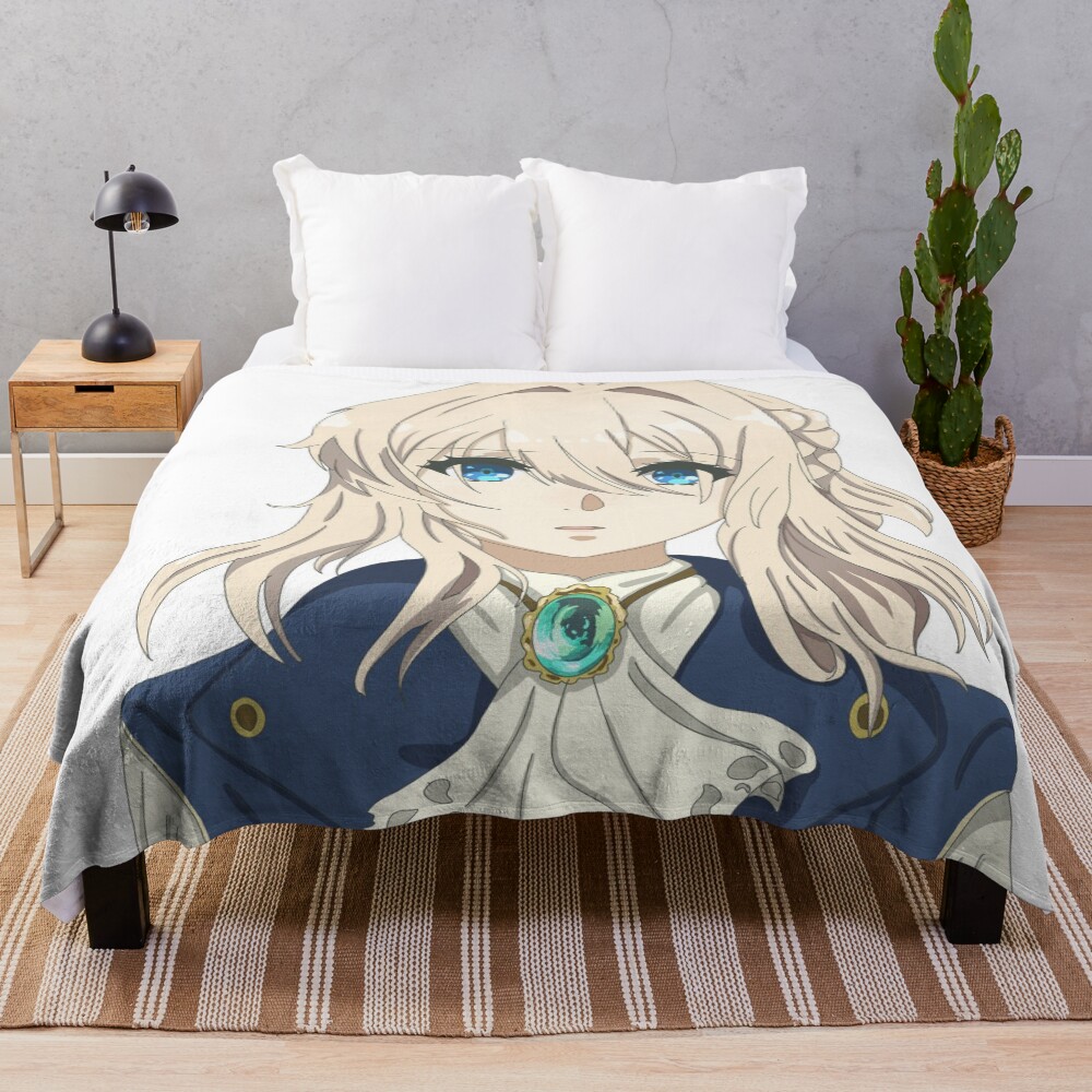 Anime Violet Evergarden Character Bassic Design Throw Blanket