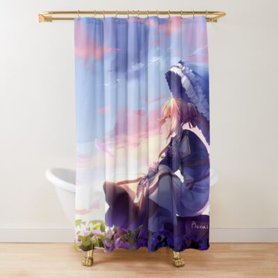 Violet Evergardan Beautiful Cover Image Shower Curtain