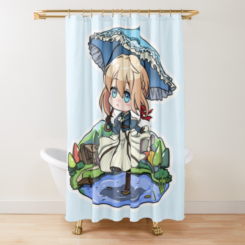 Violet Chibi Violet Evergarden Shower Curtain