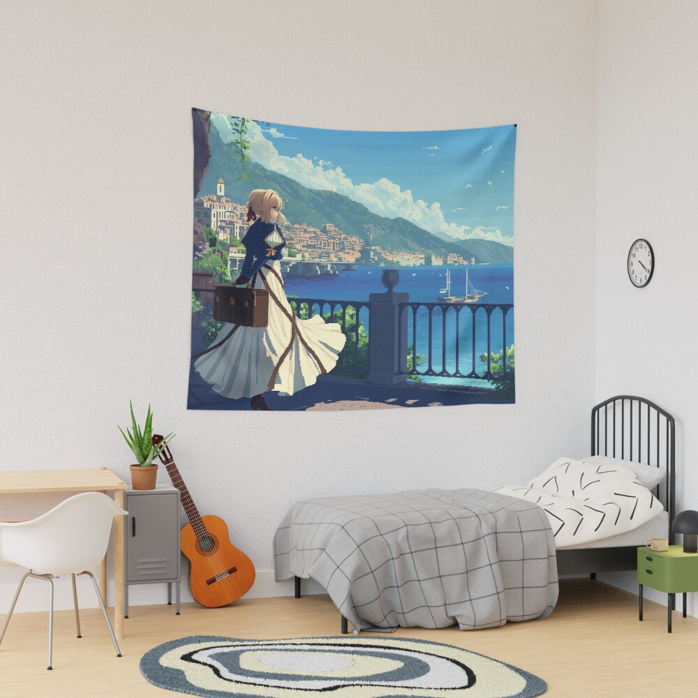 New Collection Violet Evergarden Seafront Tapestry