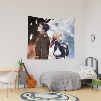 Violet Evergarden Cute Couple Tapestry