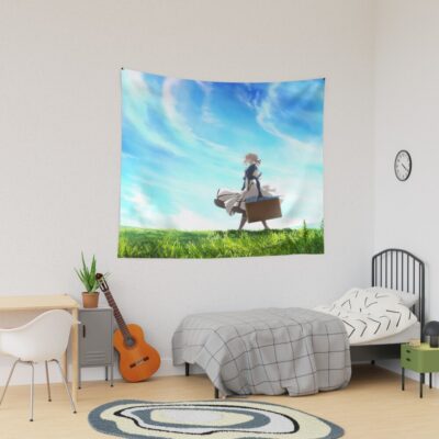 Hot Anime Violet Evergarden Blue Sky Tapestry