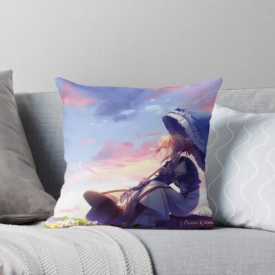 Violet Evergardan Beautiful Cover Image Throw Pillow