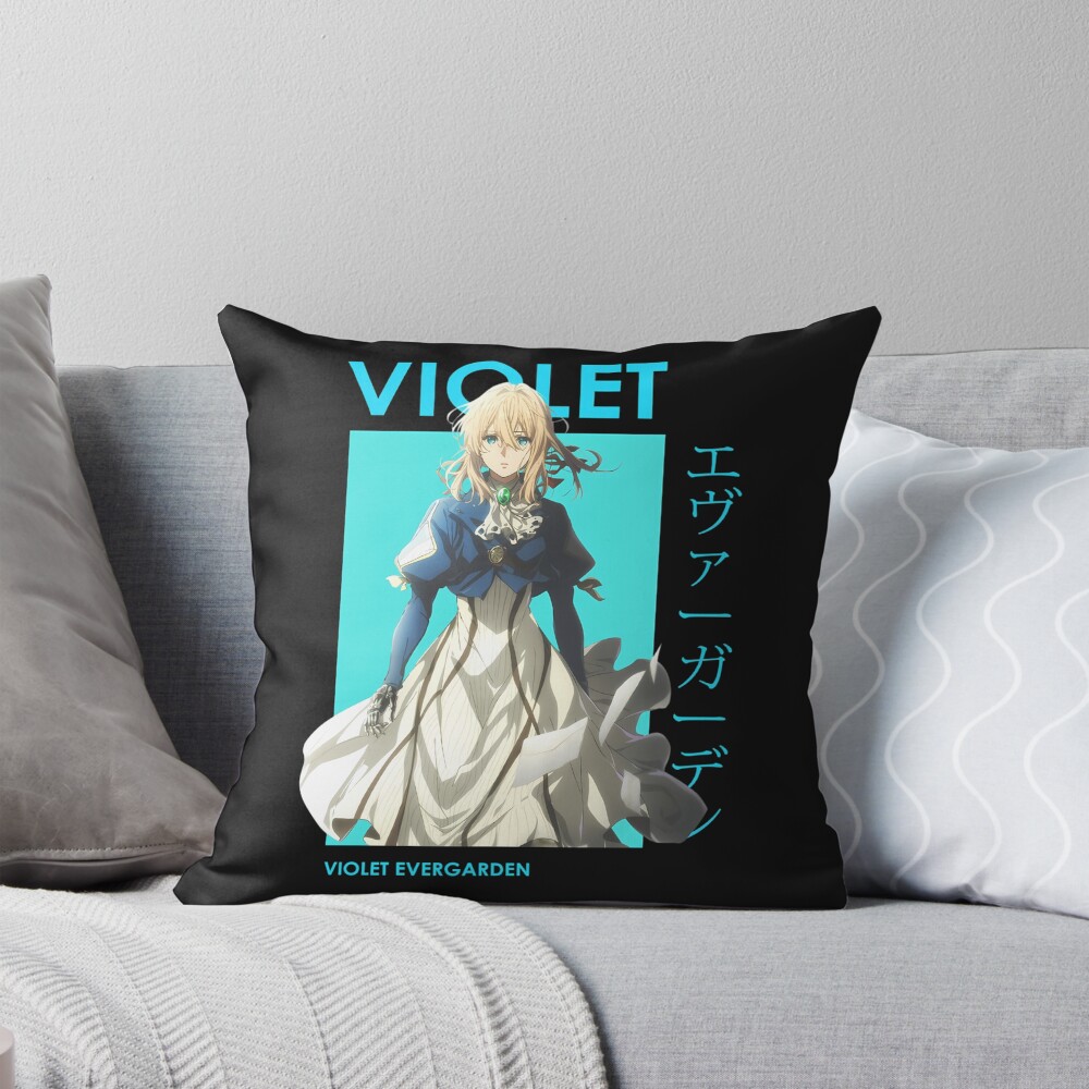 Violet Evergarden Anime Vintage Design Throw Pillow