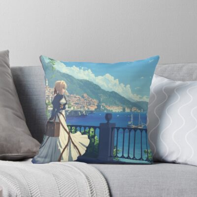 New Collection Violet Evergarden Seafront Throw Pillow