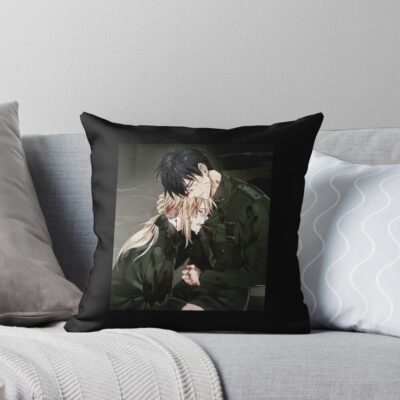 Violet Evergarden And Gilbert Retro Design Throw Pillow
