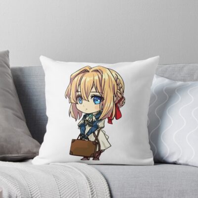 Violet Evergarden Chibi Violet Carrying Throw Pillow